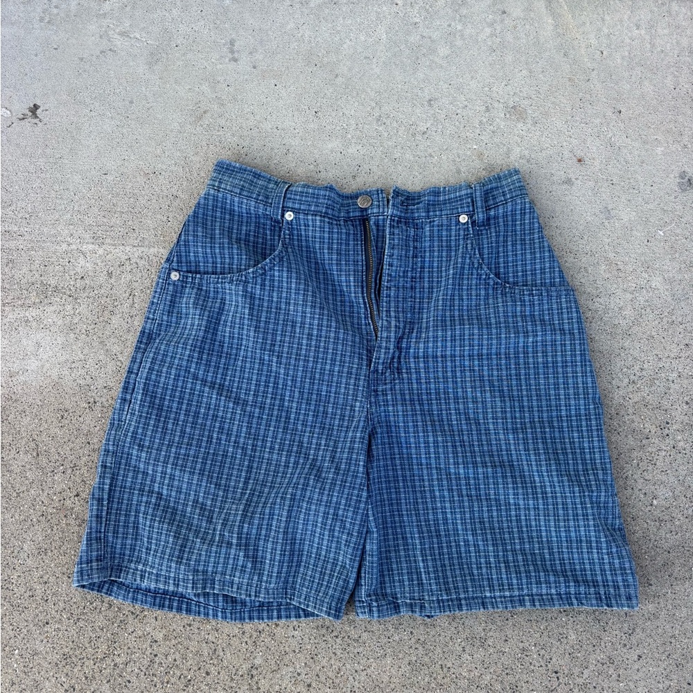 Blue Checkered Men's Shorts